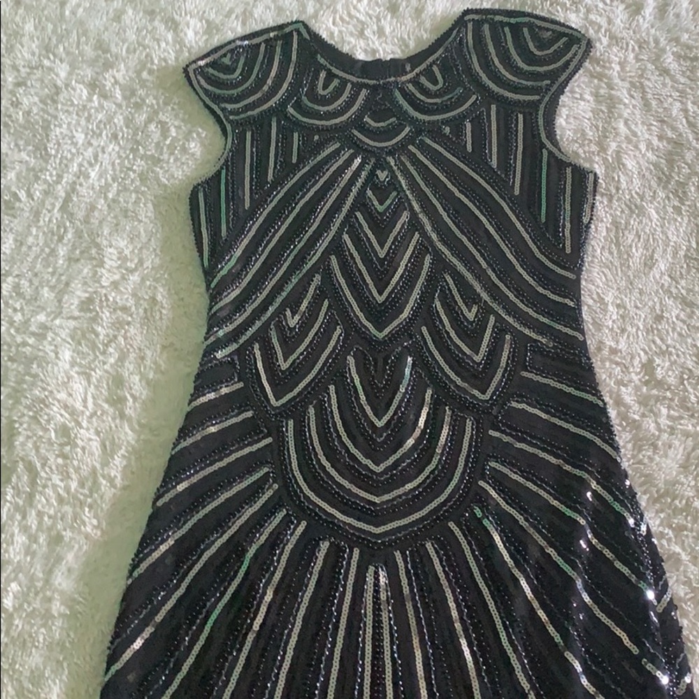 Black & silver Flapper dress